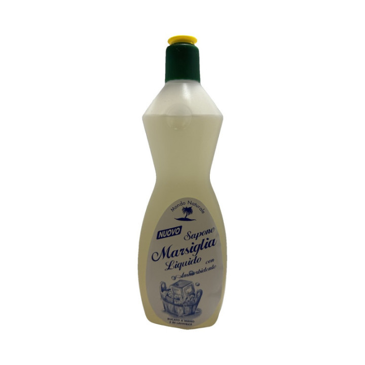 Sapone Marsiglia liquido con ammorbidente Mondo Naturale  bucato a mano e in lavatrice – 1000 ml
