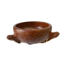 Bruciatore a ciotola in terracotta con gechi – 10 × 6 5 cm