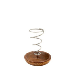 Bruciatore a spirale per palo santo e smudge – base in faggio marrone