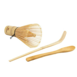Set per matcha in bambù: frusta chasen  paletta chashaku e cucchiaino