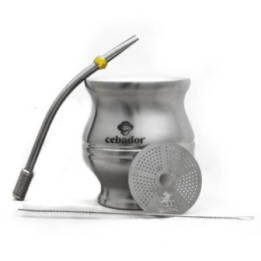 TermoColador argento – matero termico con colino e bombilla